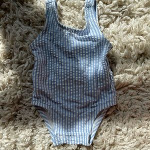 Baby girl striped bathing suit